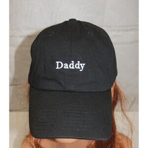 Daddy Hat Cap Black Strap Back One Size Logo KBETHOS Perfect gift for a new dad